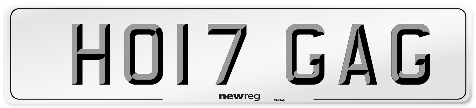 HO17 GAG Number Plate from New Reg